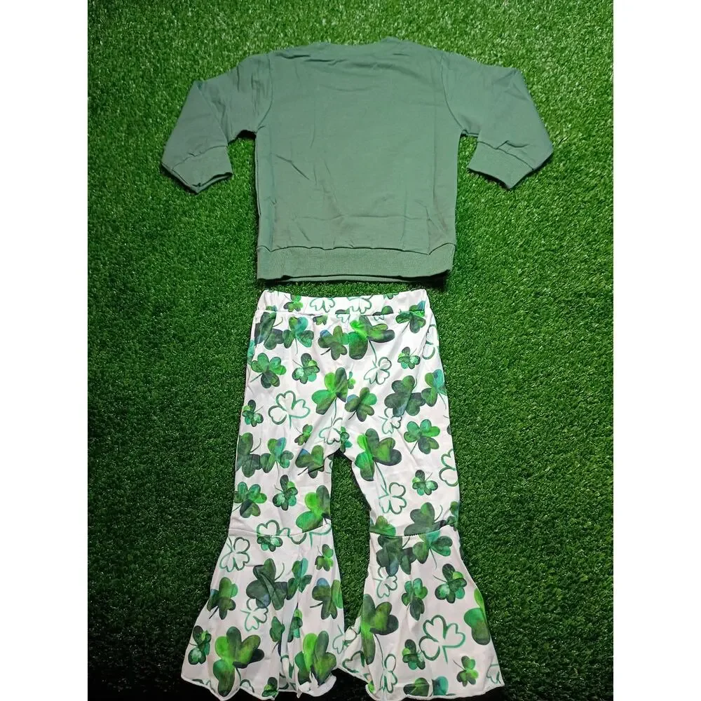 Festive Green Lucky Babe St. Patrick's Day 2-Piece Outfit Set